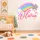 Personalized Shooting Star Rainbow Name Wall Decal – Custom Pink Name Sticker for Girls Room, Christmas Gift - 2