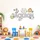 Personalized Safari Animals Name Wall Decal – Custom Jungle Name Sticker for Boys Nursery, Christmas Gift for Baby - 1