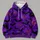 Purple Bat And Orange Spiderweb Motifs For Halloween Nights And Autumn Outings All-over Print Hoodie (Lightweight) - 4