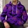 Purple Bat And Orange Spiderweb Motifs For Halloween Nights And Autumn Outings All-over Print Hoodie (Lightweight) - 6