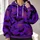 Purple Bat And Orange Spiderweb Motifs For Halloween Nights And Autumn Outings All-over Print Hoodie (Lightweight) - 2