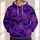 Purple Bat And Orange Spiderweb Motifs For Halloween Nights And Autumn Outings All-over Print Hoodie (Lightweight) - 1