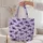 Purple Bat Motif for Halloween Grocery Trips and Everyday Autumn Errands for Her Quilted Tote Bag - 5