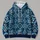 Navy Nordic Snowflake Motifs for Cozy Winter Walks, Cabin Days, and Fireside Weekends All-over Print Hoodie (Lightweight) - 4
