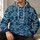 Navy Nordic Snowflake Motifs for Cozy Winter Walks, Cabin Days, and Fireside Weekends All-over Print Hoodie (Lightweight) - 6