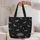 White Bats And Crescent Moons For Halloween Night Out Gifts For Gothic Style Lovers Quilted Tote Bag - 5