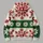 Cream Red Snowflakes And Evergreen Bands For Cozy Winter Holiday Days Outdoors All-over Print Hoodie (Lightweight) - 5