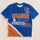 Orange Blue Basketball and City Bridge Tribute for Courtside Leisure and Game Day Fans All-over Print Unisex T-shirt - 5