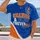 Orange Blue Basketball and City Bridge Tribute for Courtside Leisure and Game Day Fans All-over Print Unisex T-shirt - 2