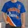 Orange Blue Basketball and City Bridge Tribute for Courtside Leisure and Game Day Fans All-over Print Unisex T-shirt - 1