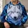 Glowing Blue-Eyed Arctic Wolf for Nighttime Outdoor Adventures and Nature Lovers All-over Print Hoodie (Lightweight) - 6