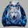 Glowing Blue-Eyed Arctic Wolf for Nighttime Outdoor Adventures and Nature Lovers All-over Print Hoodie (Lightweight) - 4