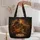 Haunted Town and Jack-O'-Lanterns for Spooky Season Gatherings and Autumn Nights Quilted Tote Bag - 5