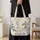 Vintage Blue Floral Dove and Cross for Church Gifts and Everyday Faithful Living Quilted Tote Bag - 4