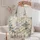 Vintage Blue Floral Dove and Cross for Church Gifts and Everyday Faithful Living Quilted Tote Bag - 5