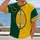 Green And Gold Football Lacing For Rugby Game Day Weekend Spirit For Dedicated Fans All-over Print Unisex T-shirt - 2