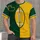 Green And Gold Football Lacing For Rugby Game Day Weekend Spirit For Dedicated Fans All-over Print Unisex T-shirt - 1