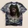 Crowned Christ in Storm Clouds for Devotional Faith and Religious Expression All-over Print Unisex T-shirt - 5