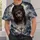 Crowned Christ in Storm Clouds for Devotional Faith and Religious Expression All-over Print Unisex T-shirt - 6