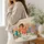 Four Mature Women Friends And Cheesecake For Retro Tropical Get-Togethers Quilted Tote Bag - 3