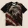 White-Headed Eagle and Slanted Stars for Patriotic Motorcycle Rides All-over Print Unisex T-shirt - 5