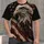 White-Headed Eagle and Slanted Stars for Patriotic Motorcycle Rides All-over Print Unisex T-shirt - 1
