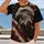 White-Headed Eagle and Slanted Stars for Patriotic Motorcycle Rides All-over Print Unisex T-shirt - 2