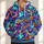 Swirling Pumpkins, Friendly Ghosts & Bats for Colorful Autumn Night Celebrations All-over Print Hoodie (Lightweight) - 1