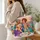 Four Glamorous Silver-Haired Friends Sharing Cocktails for a Tropical Girls' Night Gift Quilted Tote Bag - 3