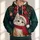 Festive Kitten in Santa Cap with Christmas Tree Cheer for Cozy Winter Celebrations All-over Print Hoodie (Lightweight) - 1