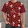 Cheerful Santa, Snowflakes and Christmas Trees for Merry Holiday Celebrations All-over Print Unisex T-shirt - 1