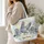 Storybook Pigeon Teacher Scene for Kindergarten Reading Days and Classroom Gifts Quilted Tote Bag - 3