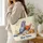 Blue Storybook Pigeon Reading for Kindergarten Teacher Gifts and Classroom Learning Quilted Tote Bag - 3