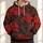 Black And Crimson Swirling Clouds For Bold Everyday Streetwear And Alternative Style All-over Print Hoodie (Lightweight) - 1