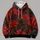 Black And Crimson Swirling Clouds For Bold Everyday Streetwear And Alternative Style All-over Print Hoodie (Lightweight) - 4