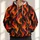 Vibrant Orange Flame Motifs for Festival Nights and Bold Everyday Streetwear Style All-over Print Hoodie (Lightweight) - 1