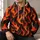 Vibrant Orange Flame Motifs for Festival Nights and Bold Everyday Streetwear Style All-over Print Hoodie (Lightweight) - 6