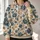 Teal Blue Floral Vine and Ochre Botanical Motifs for Relaxed Everyday Wear Gifts All-over Print Hoodie (Lightweight) - 2