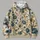 Teal Blue Floral Vine and Ochre Botanical Motifs for Relaxed Everyday Wear Gifts All-over Print Hoodie (Lightweight) - 4