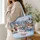 Snowy Christmas Village and Snowman for Cozy Winter Holiday Cheer and Seasonal Gifting Quilted Tote Bag - 3