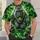 Roaring Silver Gorilla and Neon Green Energy for Bold Everyday Adventures All-over Print Unisex T-shirt - 6