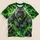 Roaring Silver Gorilla and Neon Green Energy for Bold Everyday Adventures All-over Print Unisex T-shirt - 5