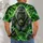 Roaring Silver Gorilla and Neon Green Energy for Bold Everyday Adventures All-over Print Unisex T-shirt - 4