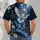 Blue Stained Glass Cross And White Dove For Church Gatherings And Easter Sunday Faith All-over Print Unisex T-shirt - 4