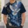 Blue Stained Glass Cross And White Dove For Church Gatherings And Easter Sunday Faith All-over Print Unisex T-shirt - 6