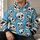 Light Blue Distressed Skull Motif for Alternative Streetwear and Halloween Style for Men All-over Print Hoodie (Lightweight) - 6
