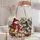 Snowman Family and Christmas Cottage Holiday Cheer for Cozy Winter Gift Giving Season Joy Quilted Tote Bag - 5
