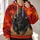 Charging Bison In Fiery Grassland For Bold Outdoor Adventures And Everyday Wear All-over Print Hoodie (Lightweight) - 2