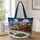 Vintage Christmas Steam Train Under a Moonlit Sky for Festive Winter Celebrations Quilted Tote Bag - 1