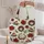Christmas Robin, Poinsettia and Plaid Holiday Keepsake for Women Who Love Vintage Cheer Quilted Tote Bag - 5